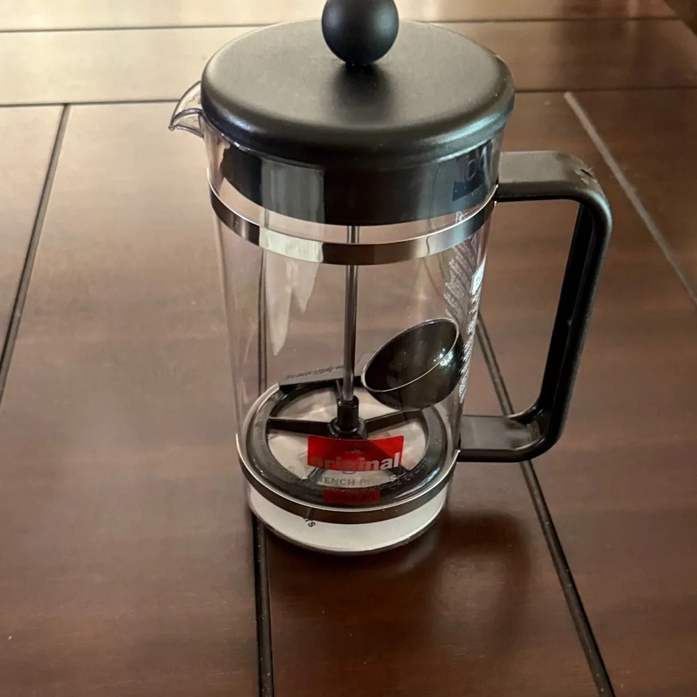 New in Box Bodum Bistro Set with Black Coffee Maker and Tumblers